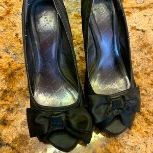 Black Bow Heels